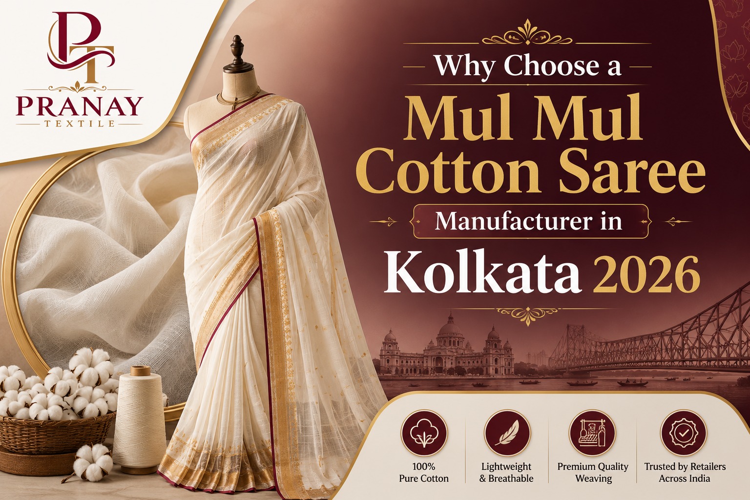 Why Choose a Mul Mul Cotton Saree Manufacturer in Kolkata 2026